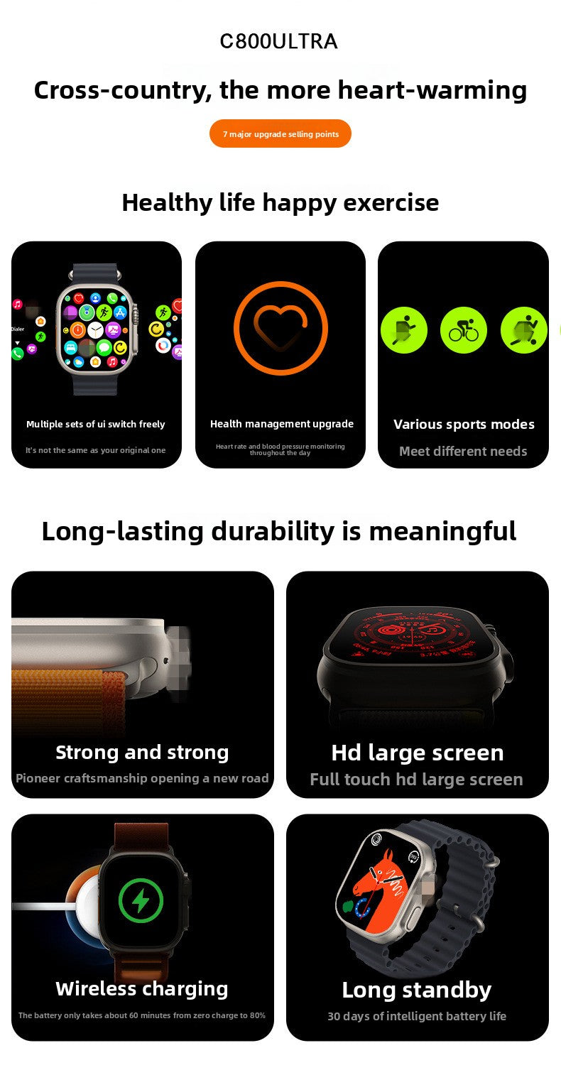 Huaqiang North S9ultra2 Smart Watch Bluetooth Calling Herzfrequenz Blutdruck Cross-Border Herren Sportuhr