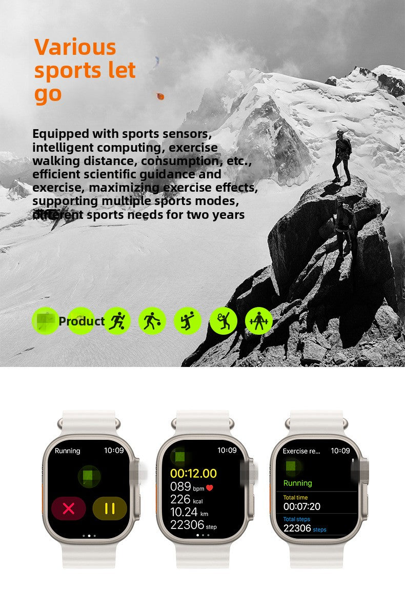 Huaqiang North S9ultra2 Smart Watch Bluetooth Calling Herzfrequenz Blutdruck Cross-Border Herren Sportuhr