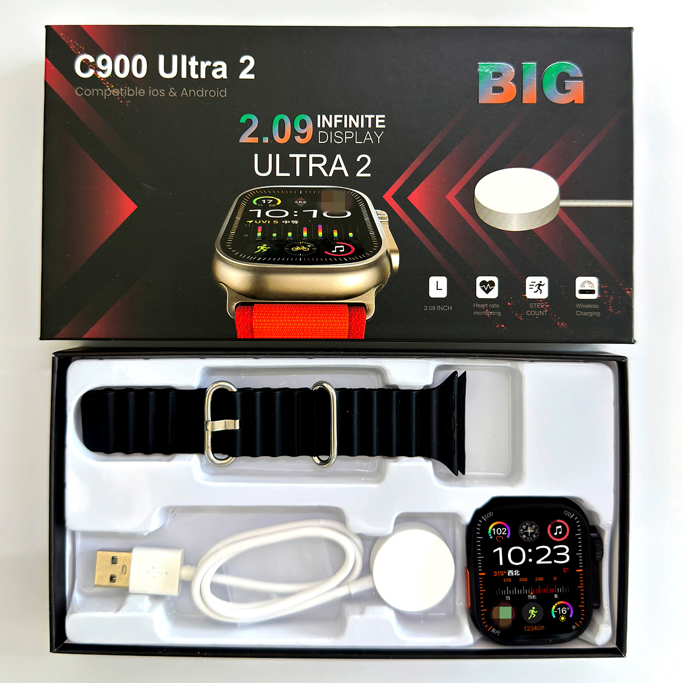 Huaqiang North S9ultra2 Smart Watch Bluetooth Calling Herzfrequenz Blutdruck Cross-Border Herren Sportuhr