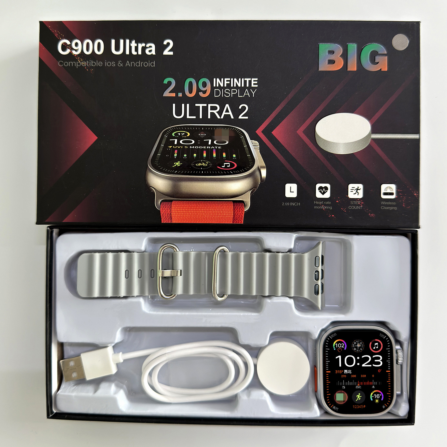 Huaqiang North S9ultra2 Smart Watch Bluetooth Calling Herzfrequenz Blutdruck Cross-Border Herren Sportuhr