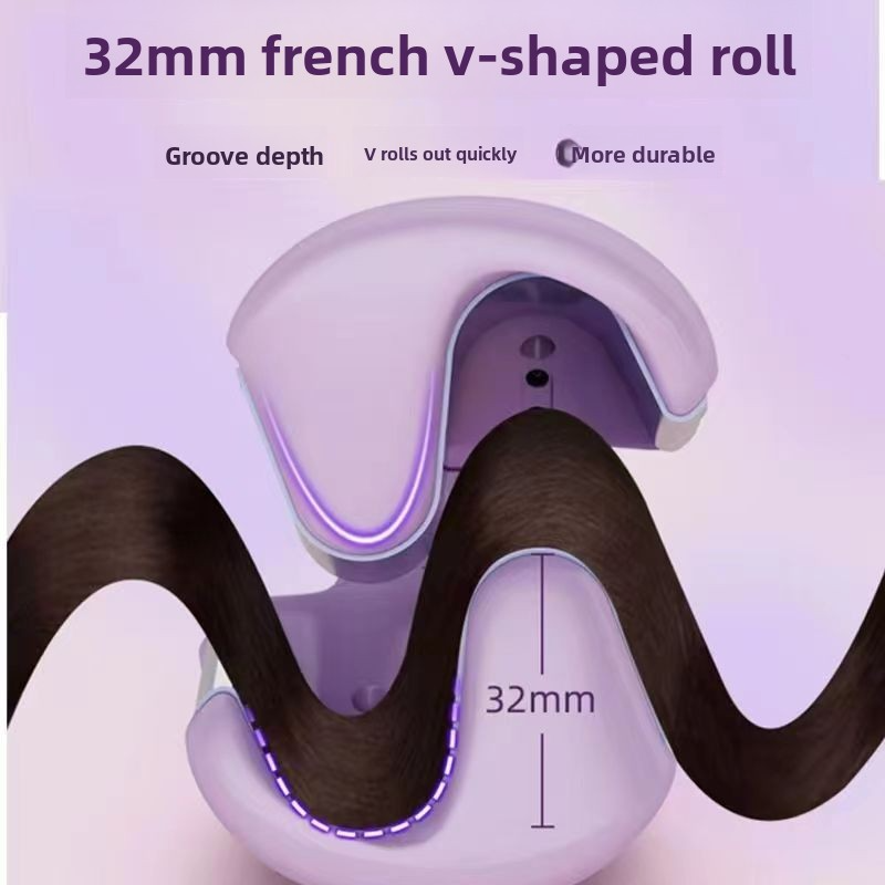 32mm French Curling Iron Water Wave Large Curl Wavy Wool Curl Iron Negative Ion Hair-Friendly Magic Tool