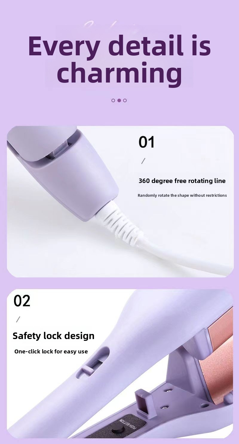 32mm French Curling Iron Water Wave Large Curl Wavy Wool Curl Iron Negative Ion Hair-Friendly Magic Tool