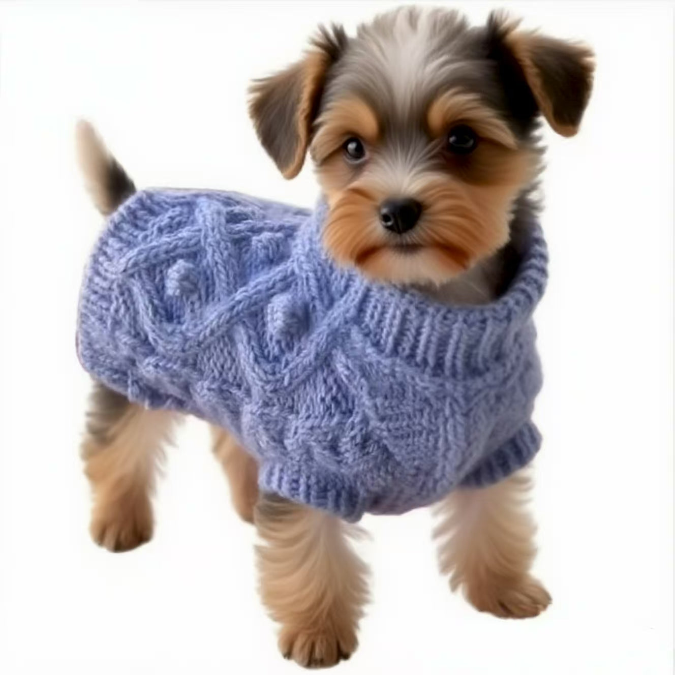 Handmade knitted wool sweater for dogs
