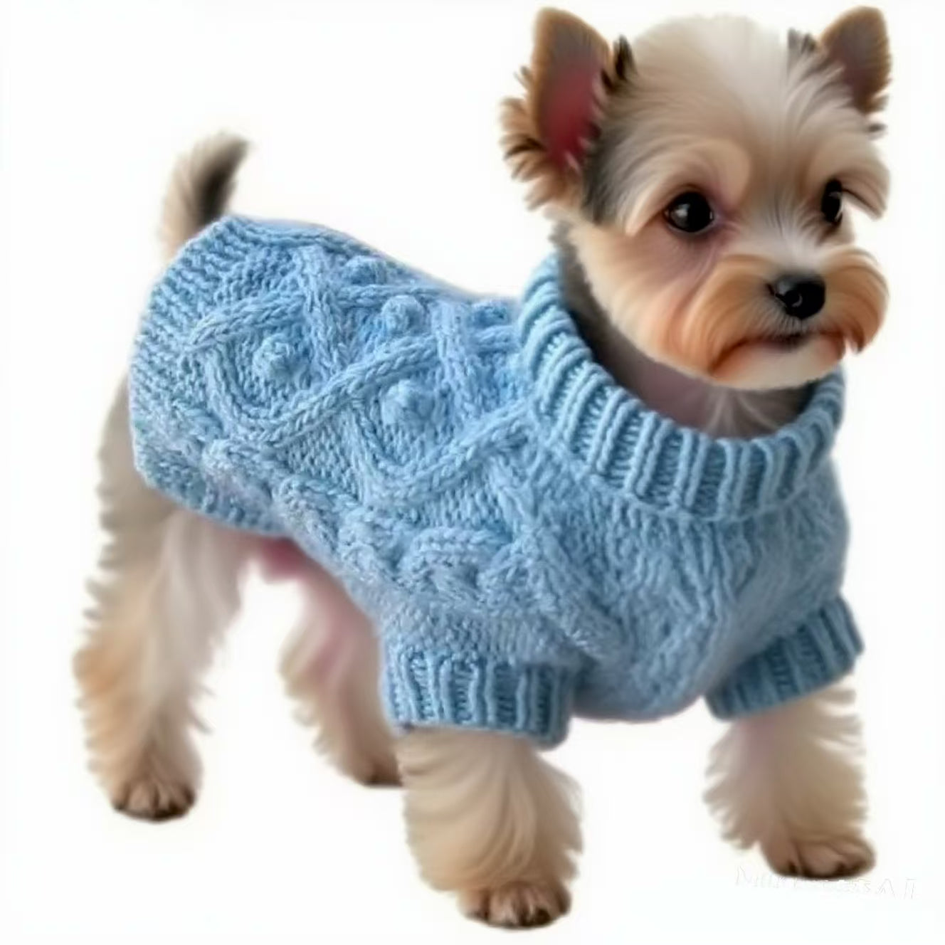 Handmade knitted wool sweater for dogs