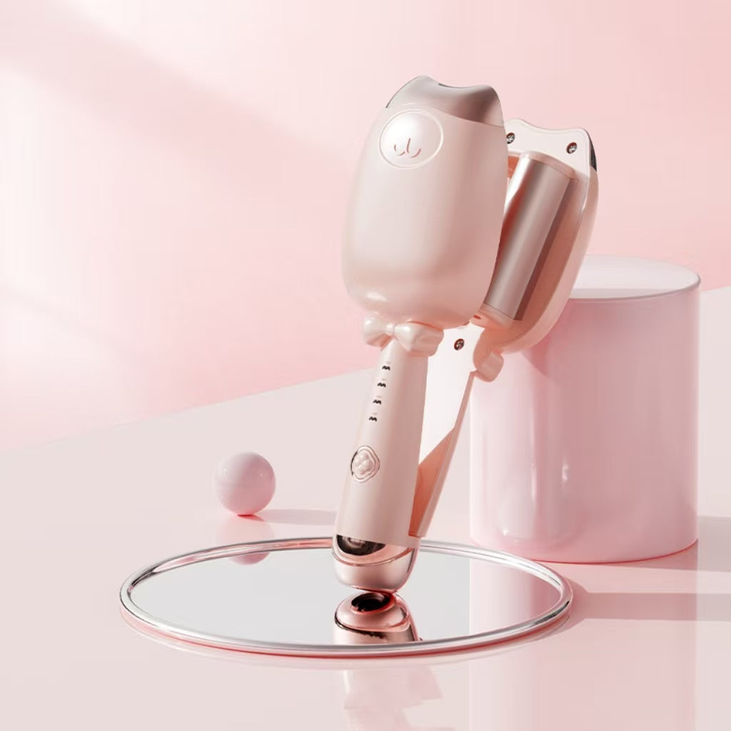 Chicken rolls perm 32mm cat ear water ripple fast curling hair curling stick French big wave curling splint roll