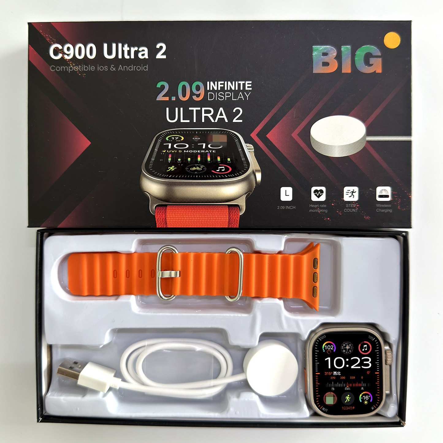Huaqiang North S9ultra2 Smart Watch Bluetooth Calling Herzfrequenz Blutdruck Cross-Border Herren Sportuhr