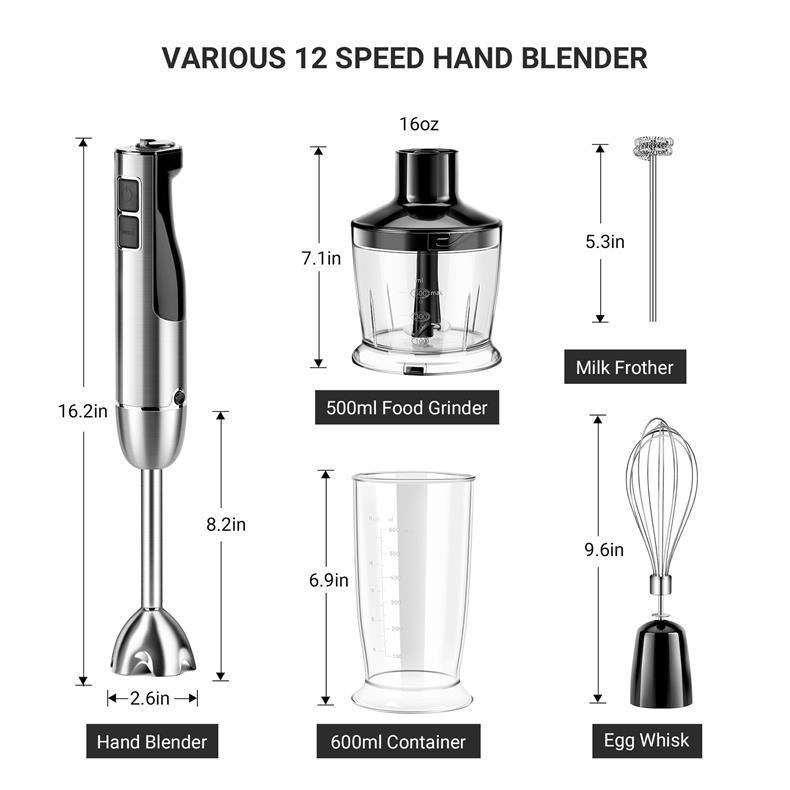 Factory Direct Multifunctional Food Processor Electric Meat Grinder Kitchen Small Appliance Handheld Food Stick Baby Food Supplement