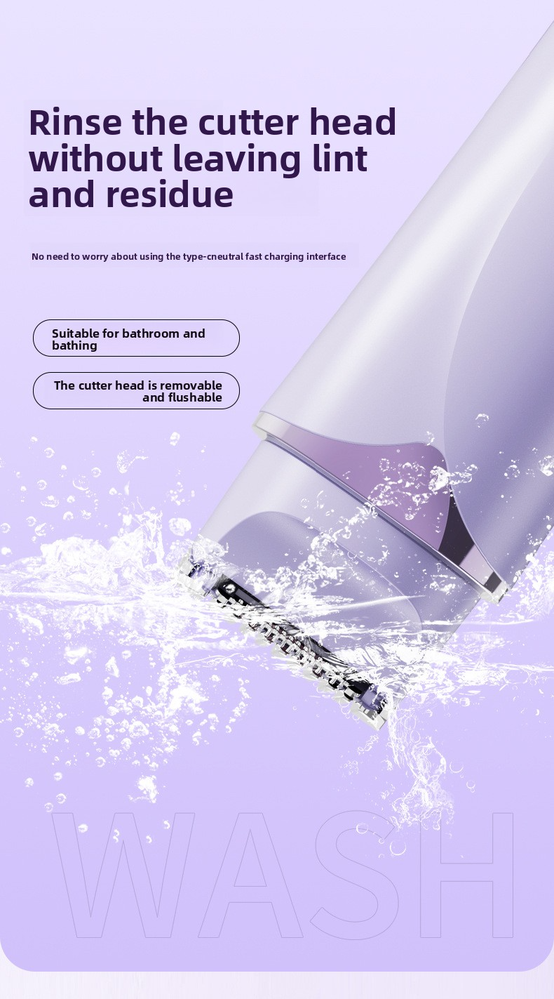 Hair Removal Device for Women, Dual-Head Shaver, Private Area Pubic Hair Trimmer, Electric Hair Removal Razor, Unisex Hair Removal Tool
