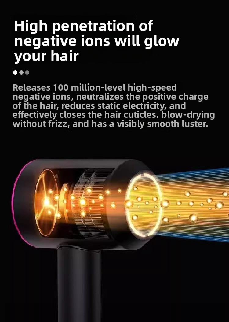Hair Dryer Household Negative Ion Hair Care Quick-Dry Huaqiangbei Silent High-Speed Hair Dryer Home Appliance