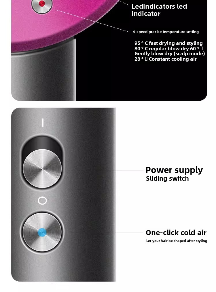 Hair Dryer Household Negative Ion Hair Care Quick-Dry Huaqiangbei Silent High-Speed Hair Dryer Home Appliance