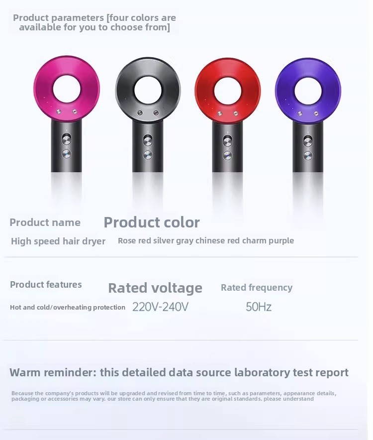 Hair Dryer Household Negative Ion Hair Care Quick-Dry Huaqiangbei Silent High-Speed Hair Dryer Home Appliance
